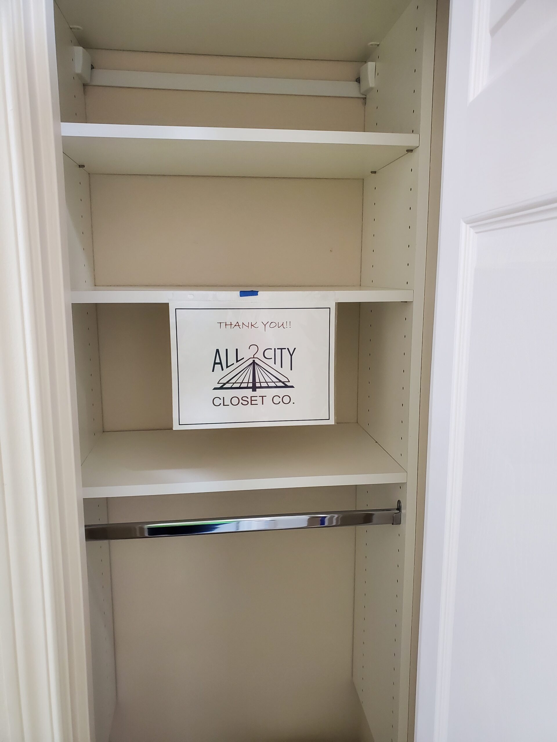 Custom closets donated by All City Closet Co.